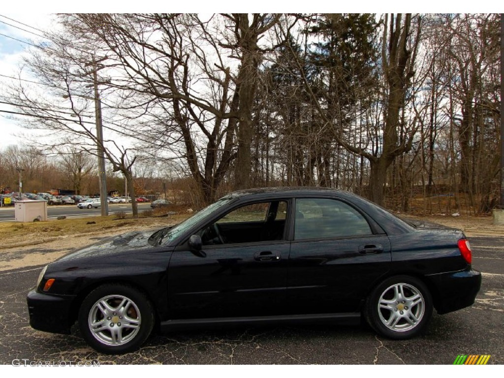 2002 Impreza WRX Sedan - Midnight Black Pearl / Black photo #3