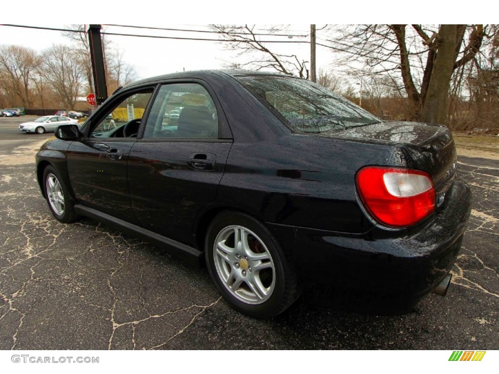 2002 Impreza WRX Sedan - Midnight Black Pearl / Black photo #4