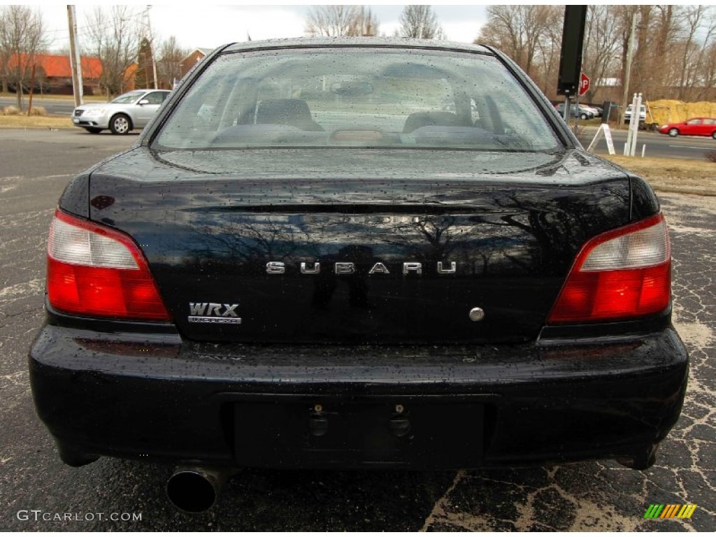 2002 Impreza WRX Sedan - Midnight Black Pearl / Black photo #5