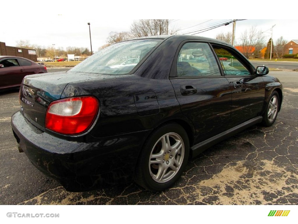 2002 Impreza WRX Sedan - Midnight Black Pearl / Black photo #6
