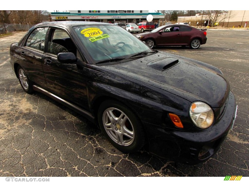 2002 Impreza WRX Sedan - Midnight Black Pearl / Black photo #8