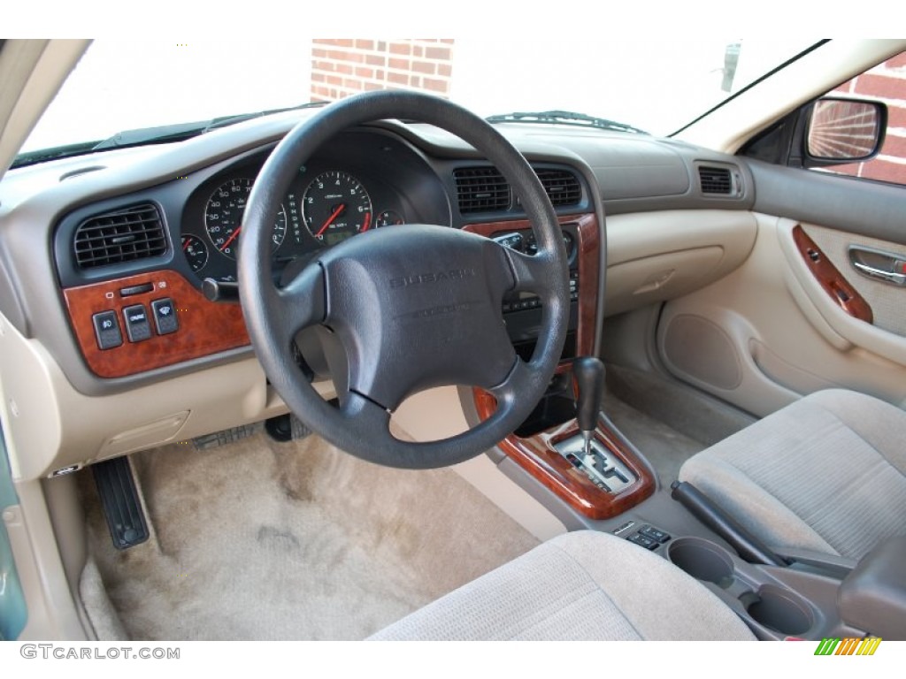 2004 Outback Wagon - Seamist Green Pearl / Beige photo #38