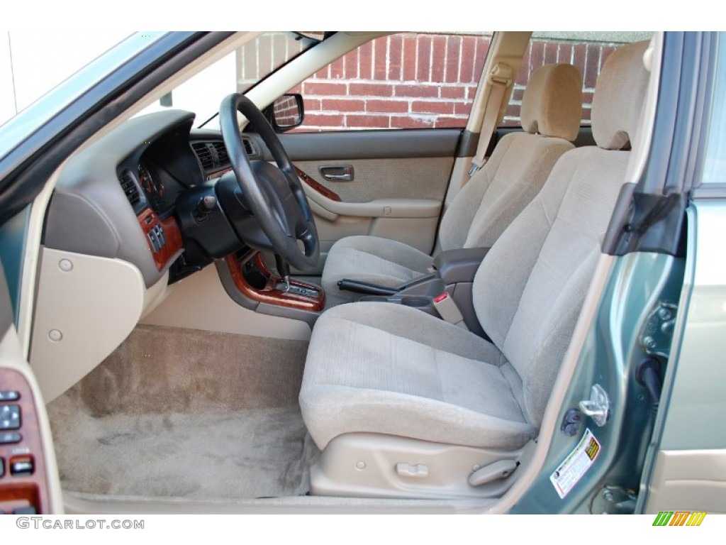 2004 Outback Wagon - Seamist Green Pearl / Beige photo #40