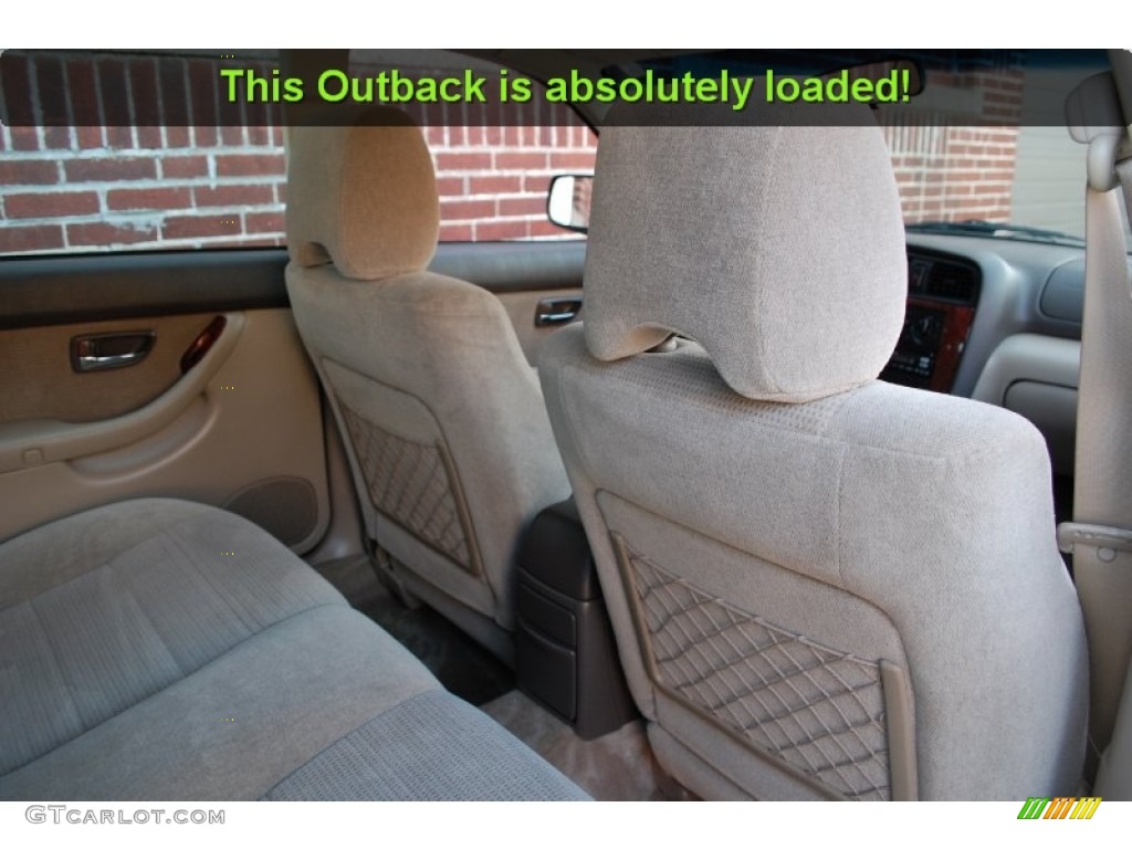 2004 Outback Wagon - Seamist Green Pearl / Beige photo #45