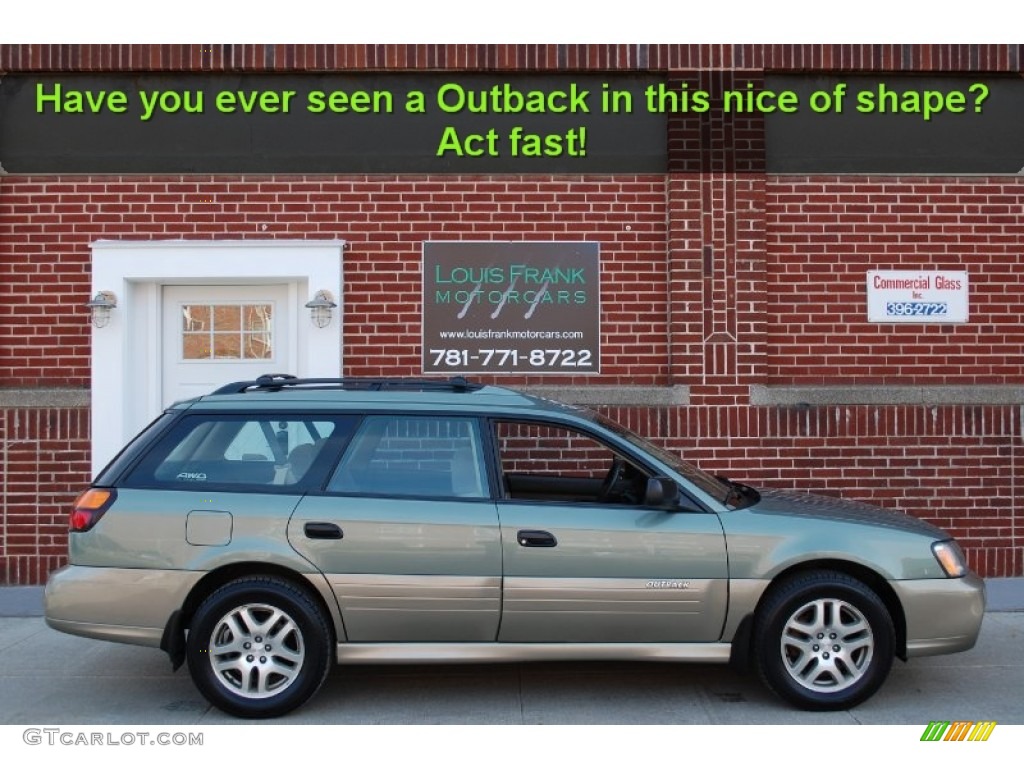 2004 Outback Wagon - Seamist Green Pearl / Beige photo #91