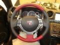 2014 Nissan GT-R Black Edition Black/Red Interior Steering Wheel Photo