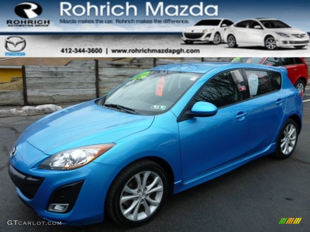 2011 MAZDA3 s Sport 5 Door - Celestial Blue Mica / Black photo #1