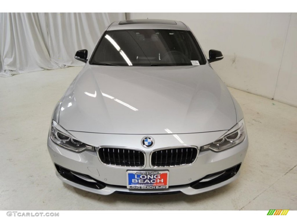 2014 3 Series 328i Sedan - Glacier Silver Metallic / Black photo #4