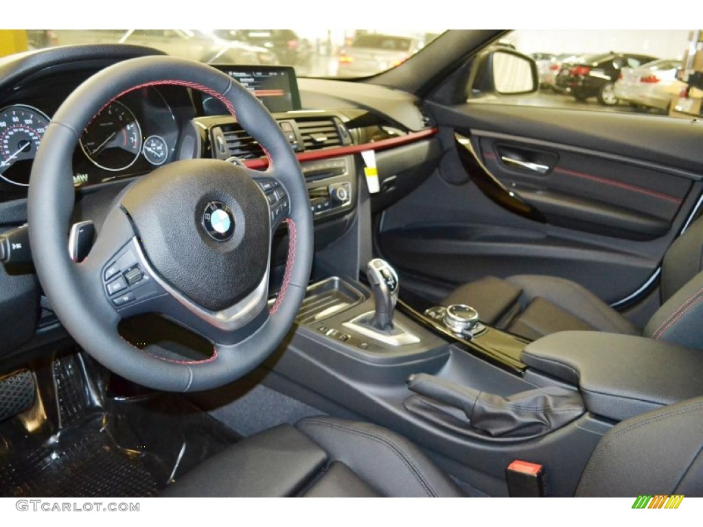 Black Interior 2014 BMW 3 Series 328i Sedan Photo #91521773