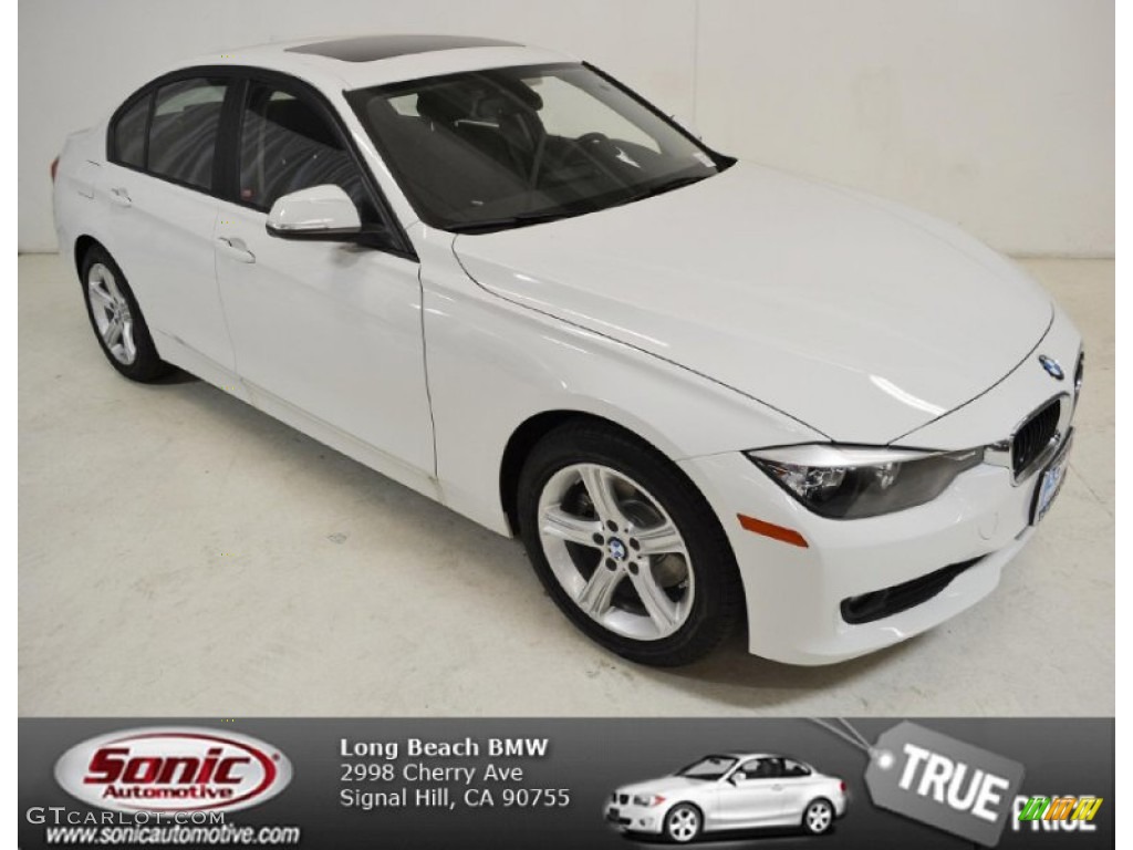 2014 3 Series 328d Sedan - Alpine White / Black photo #1