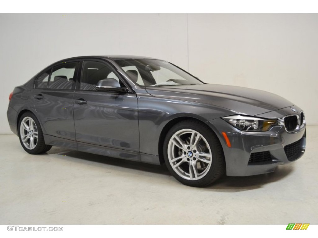 2014 3 Series 328i Sedan - Mineral Grey Metallic / Black photo #2