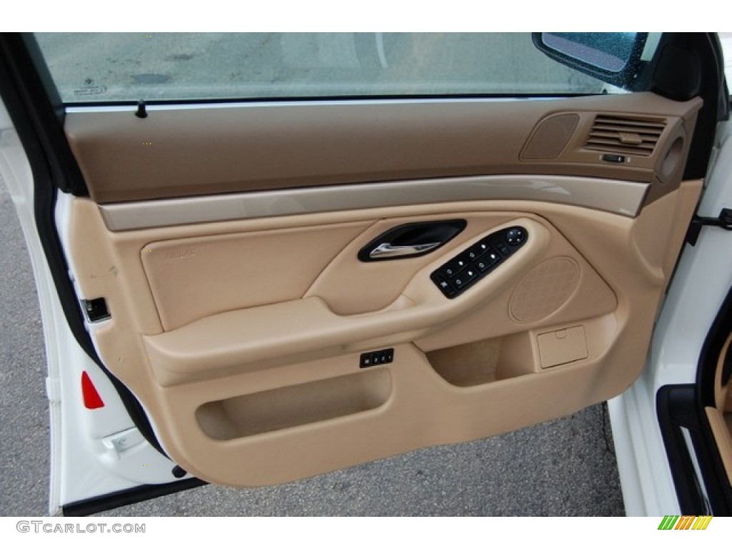 2003 BMW 5 Series 525i Sedan Sand Beige Door Panel Photo #91523807