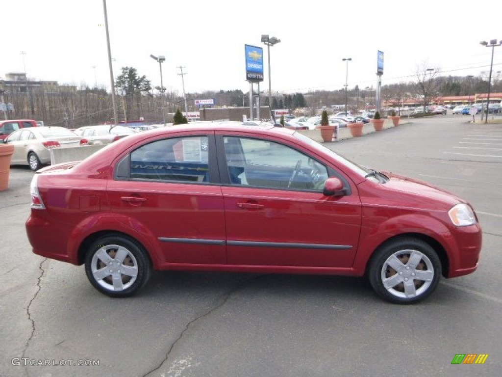 2010 Aveo LT Sedan - Sport Red / Charcoal photo #6