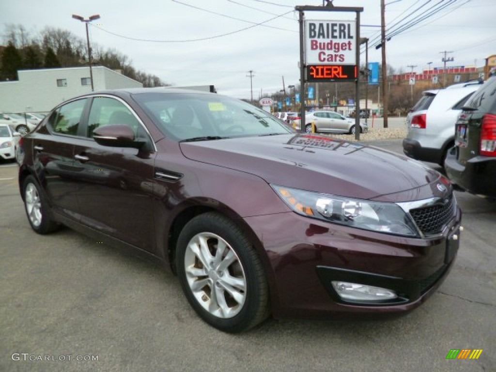 2013 Optima LX - Dark Cherry Pearl Metallic / Beige photo #1