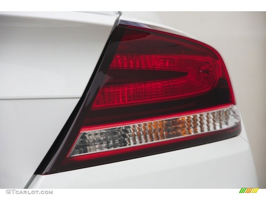 2014 Civic LX Coupe - Taffeta White / Gray photo #4