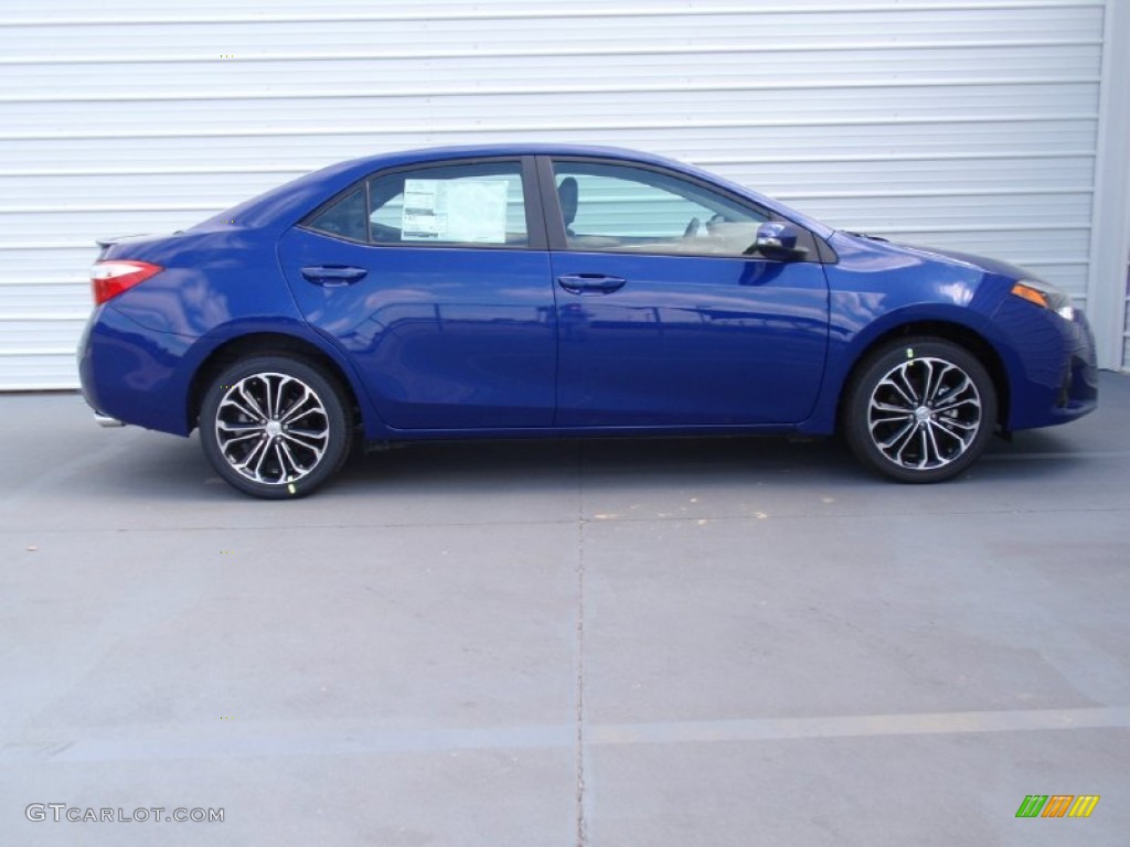 2014 Corolla S - Blue Crush Metallic / Black photo #3