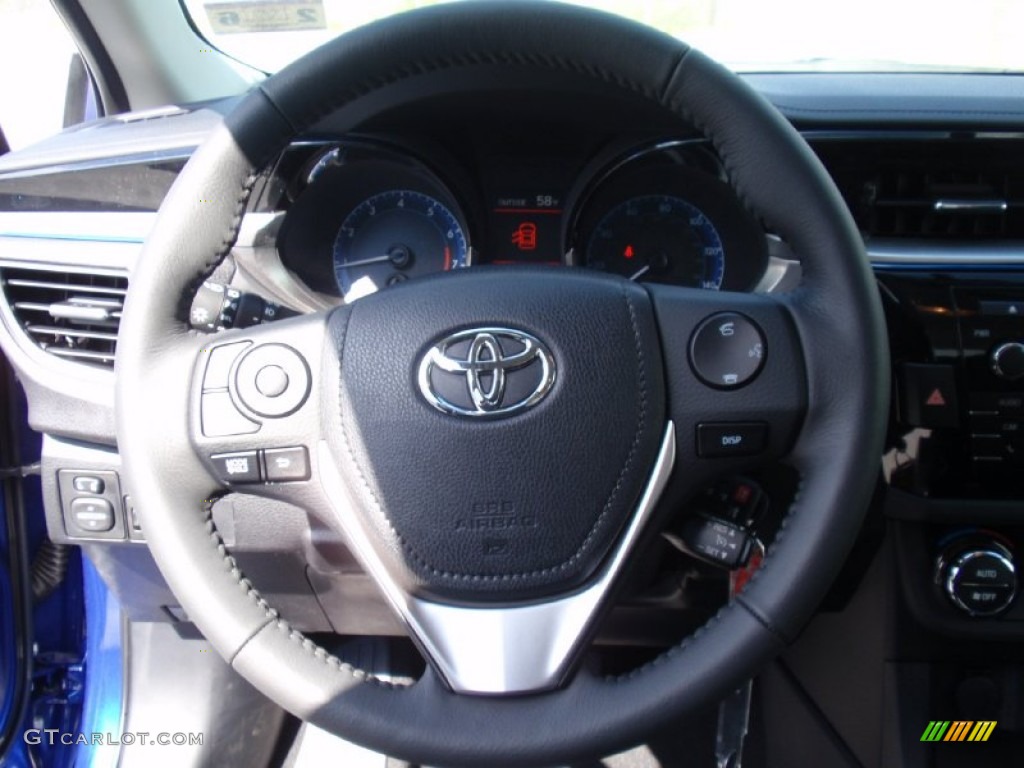 2014 Toyota Corolla S Black Steering Wheel Photo #91537919