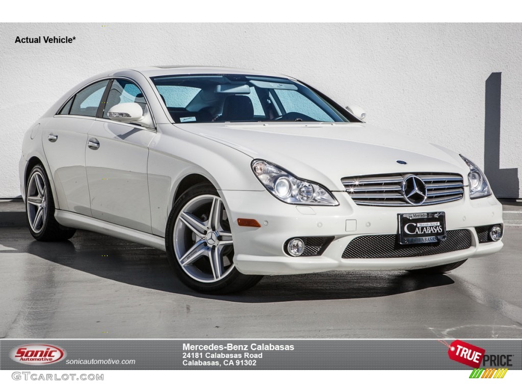 2008 CLS 550 - Arctic White / Sunset Red photo #1