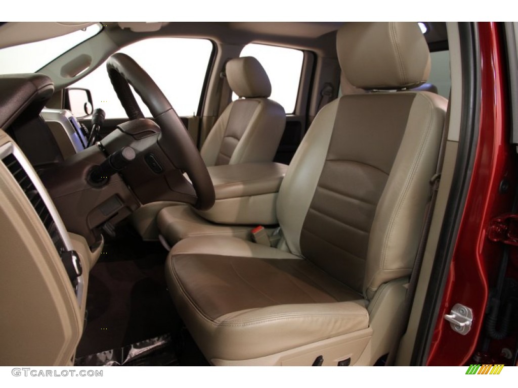 Light Pebble Beige/Bark Brown Interior 2012 Dodge Ram 1500 SLT Quad Cab 4x4 Photo #91539933