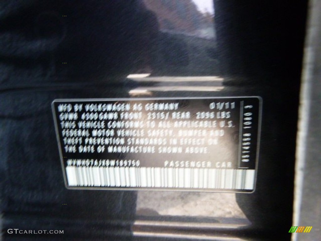 2011 GTI 4 Door Autobahn Edition - Carbon Steel Gray Metallic / Titan Black photo #20