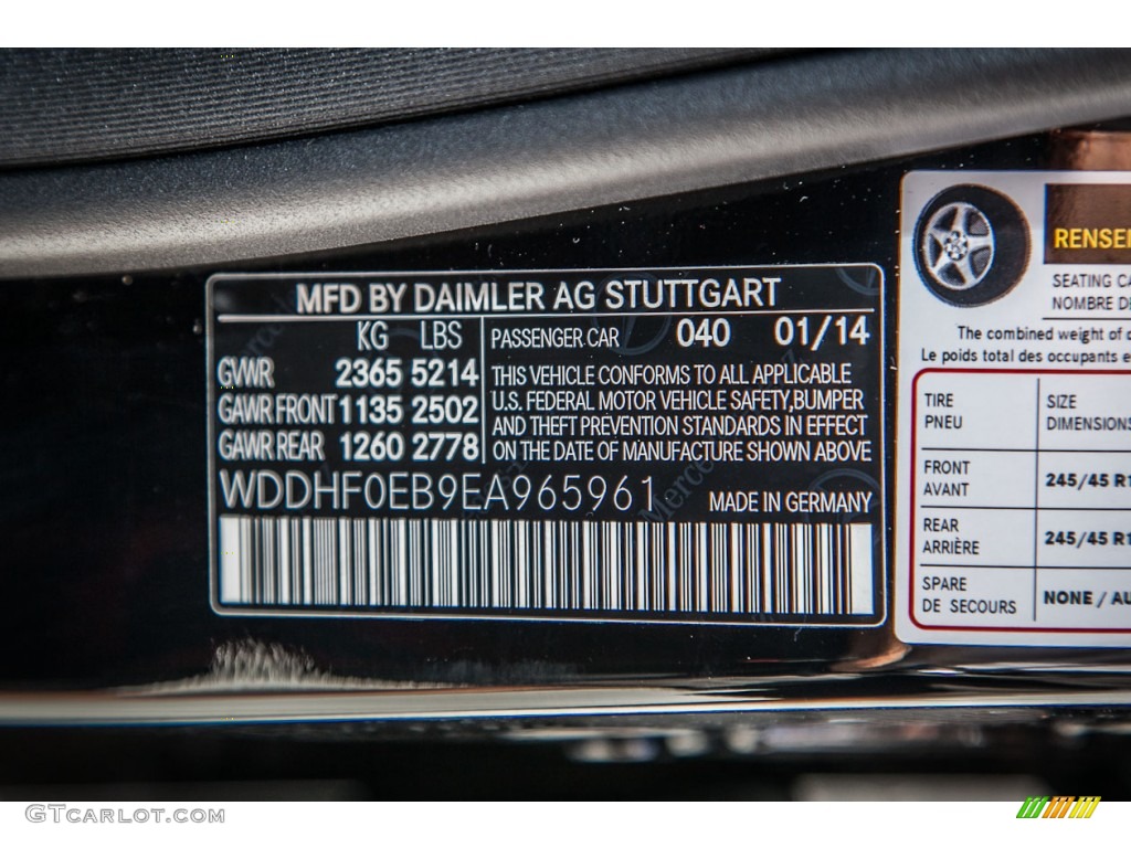 2014 E E250 BlueTEC Sedan - Black / Black photo #7