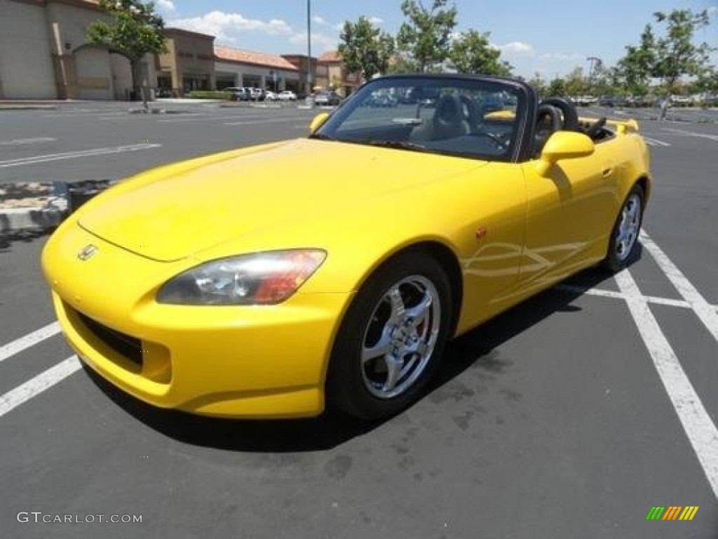 2002 S2000 Roadster - Spa Yellow / Black photo #3