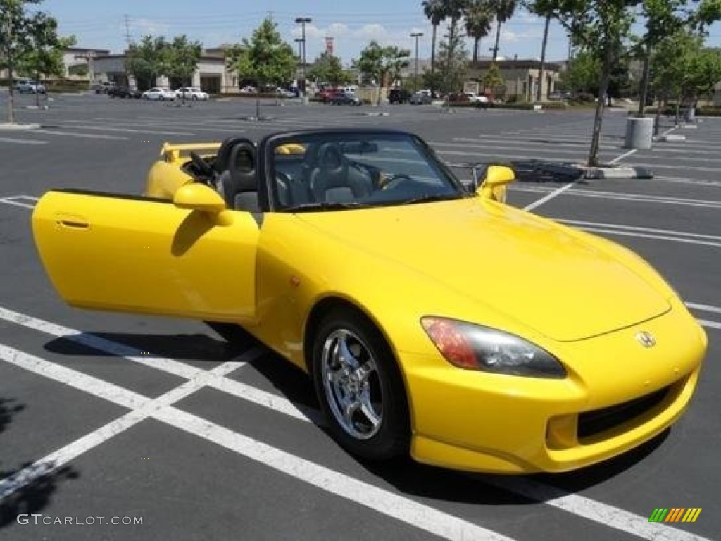 2002 S2000 Roadster - Spa Yellow / Black photo #5