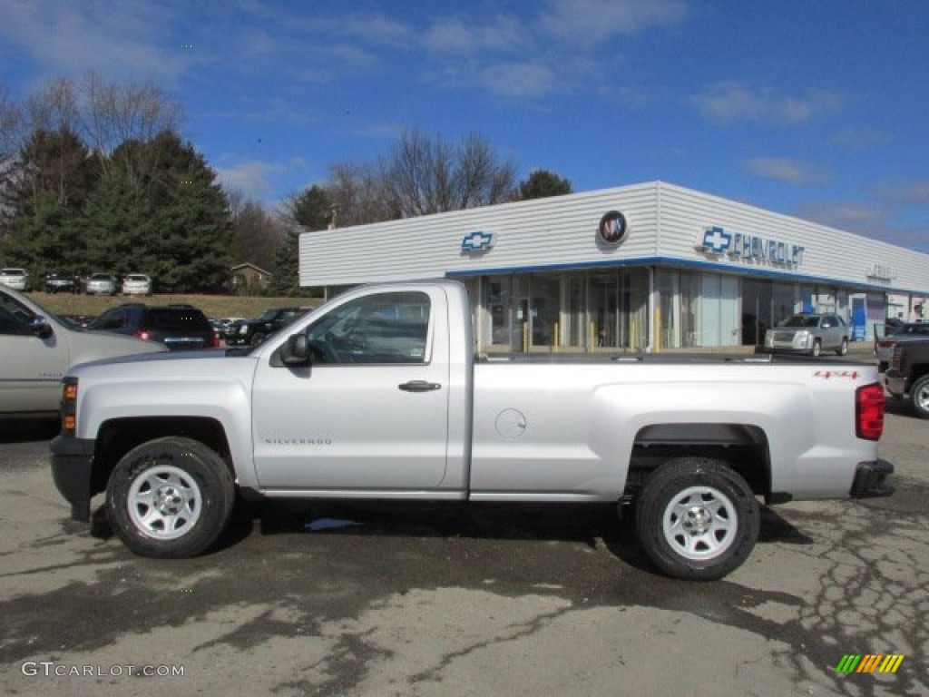 2014 Silverado 1500 WT Regular Cab 4x4 - Silver Ice Metallic / Jet Black/Dark Ash photo #2