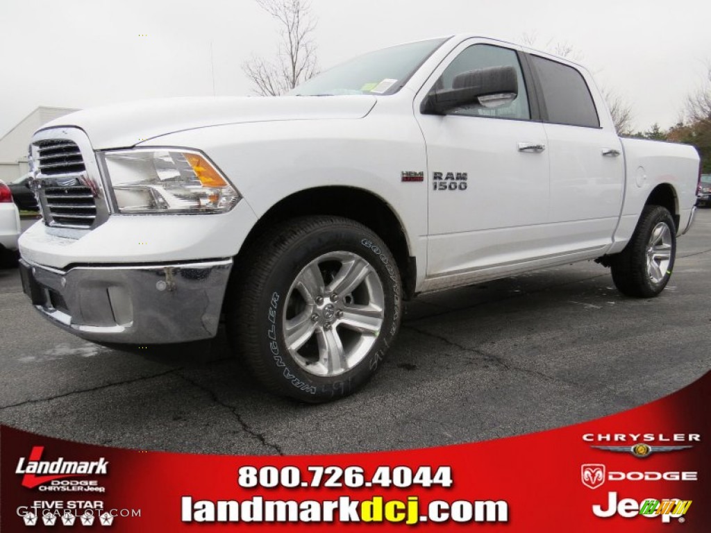 2014 1500 Big Horn Crew Cab 4x4 - Bright White / Canyon Brown/Light Frost Beige photo #1