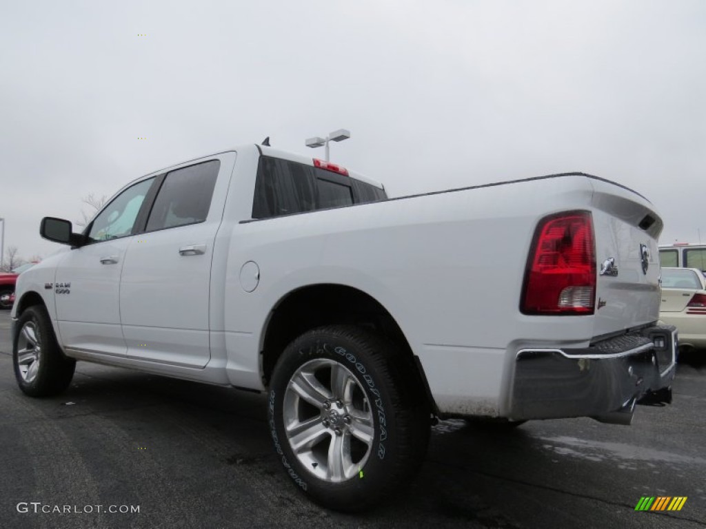 2014 1500 Big Horn Crew Cab 4x4 - Bright White / Canyon Brown/Light Frost Beige photo #2