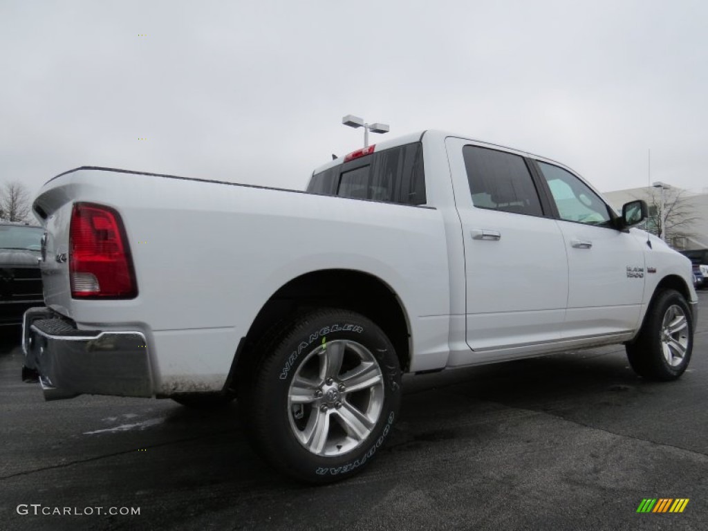 2014 1500 Big Horn Crew Cab 4x4 - Bright White / Canyon Brown/Light Frost Beige photo #3