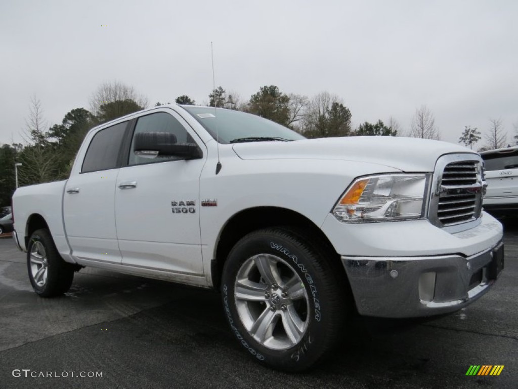 2014 1500 Big Horn Crew Cab 4x4 - Bright White / Canyon Brown/Light Frost Beige photo #4