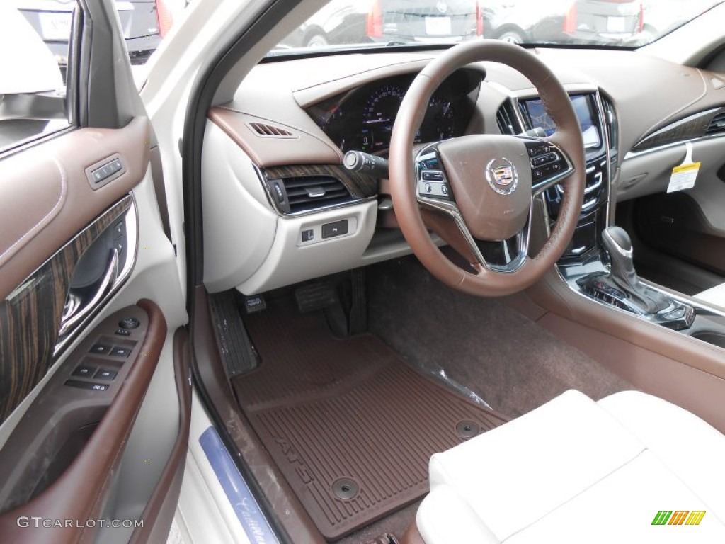 Light Platinum/Brownstone Interior 2014 Cadillac ATS 2.0L Turbo AWD Photo #91562969