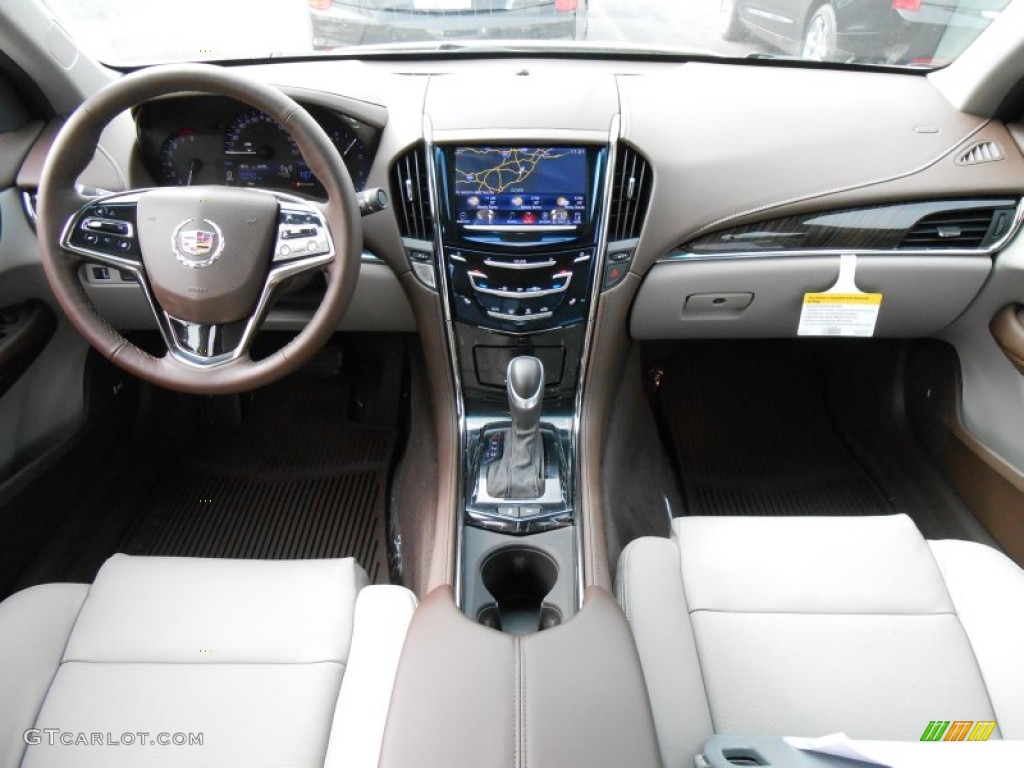 2014 Cadillac ATS 2.0L Turbo AWD Light Platinum/Brownstone Dashboard Photo #91563038