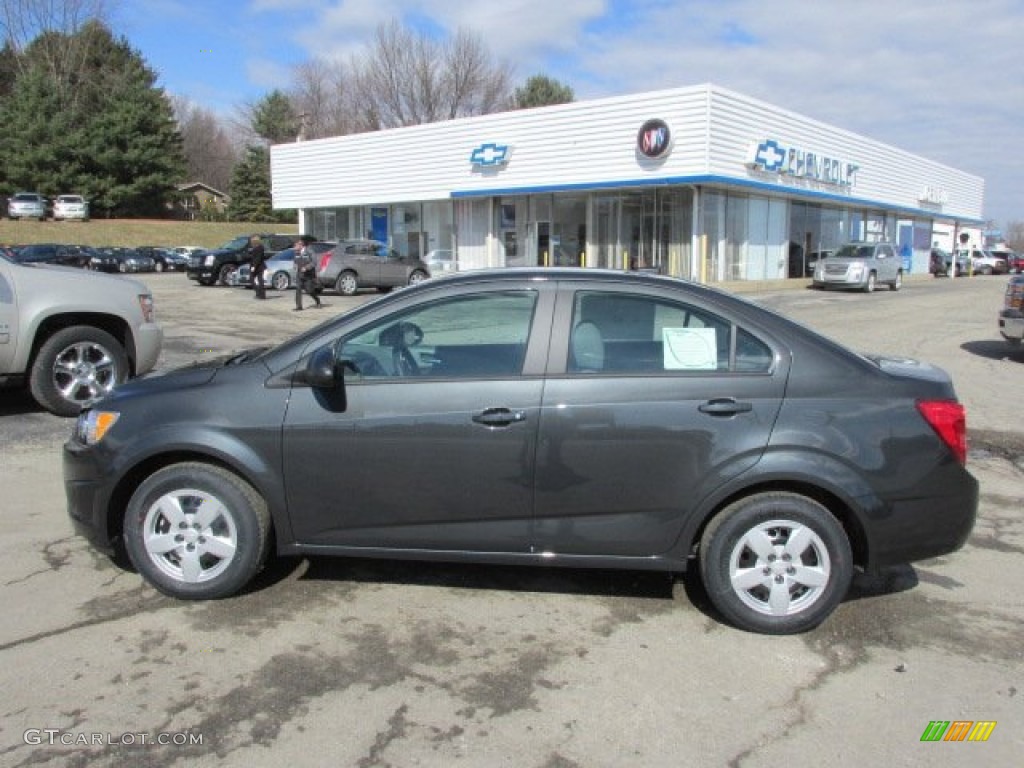 Ashen Gray Metallic 2014 Chevrolet Sonic LS Sedan Exterior Photo #91567337