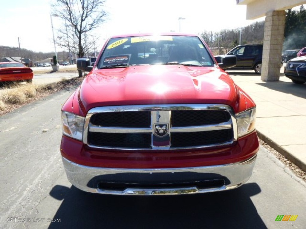 2011 Ram 1500 SLT Crew Cab 4x4 - Flame Red / Dark Slate Gray/Medium Graystone photo #3