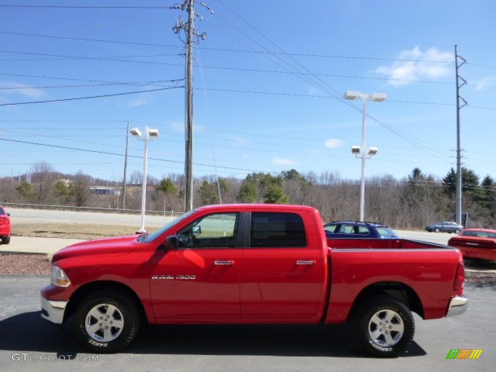 Flame Red 2011 Dodge Ram 1500 SLT Crew Cab 4x4 Exterior Photo #91569587