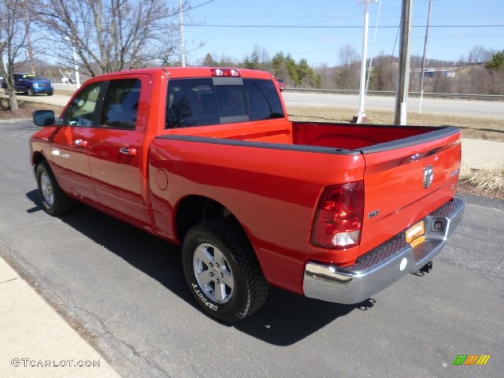 2011 Ram 1500 SLT Crew Cab 4x4 - Flame Red / Dark Slate Gray/Medium Graystone photo #6