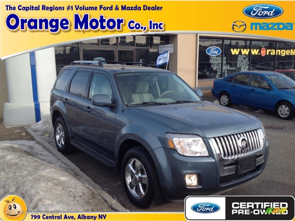 2011 Mariner Premier V6 AWD - Steel Blue Metallic / Stone photo #1