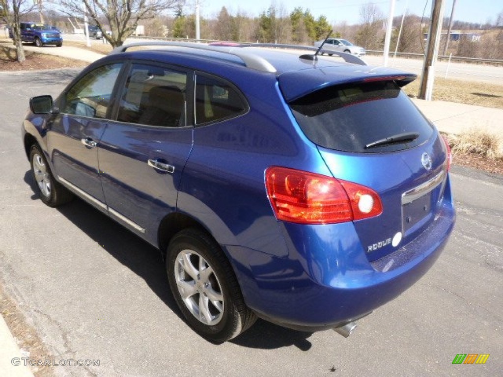 2011 Rogue S AWD - Indigo Blue Metallic / Black photo #6