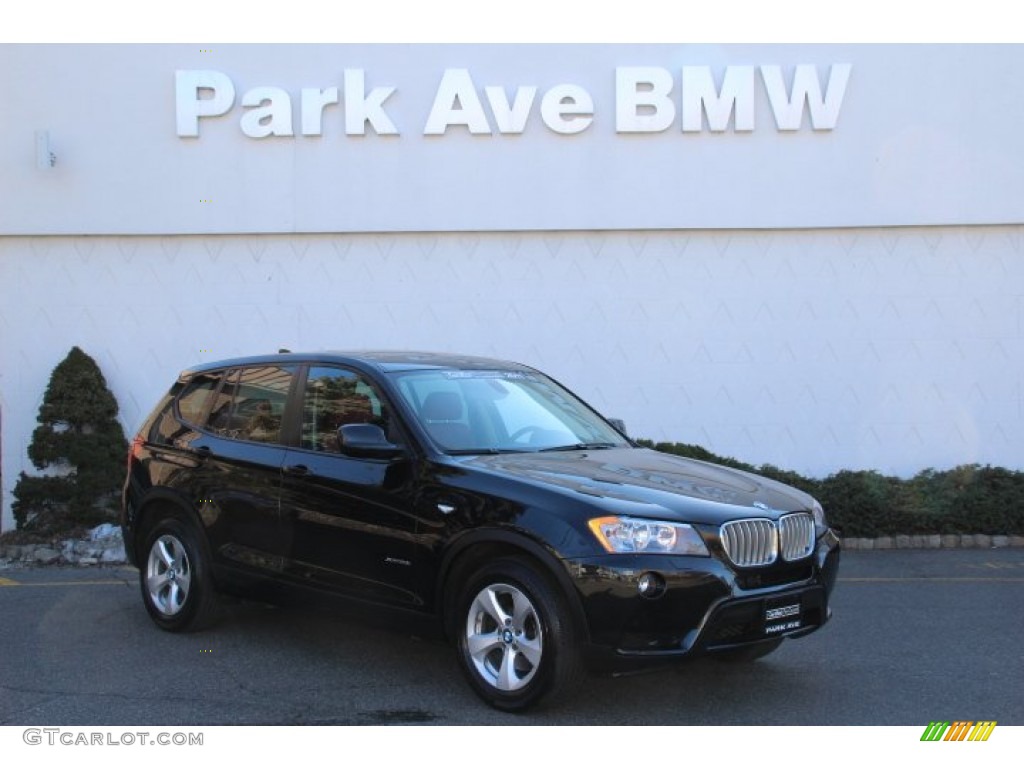 2011 X3 xDrive 28i - Black Sapphire Metallic / Chestnut Nevada Leather photo #1