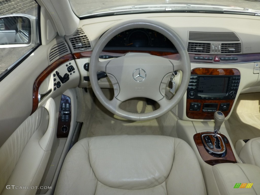 2006 Mercedes-Benz S 500 4Matic Sedan Stone Steering Wheel Photo #91577426