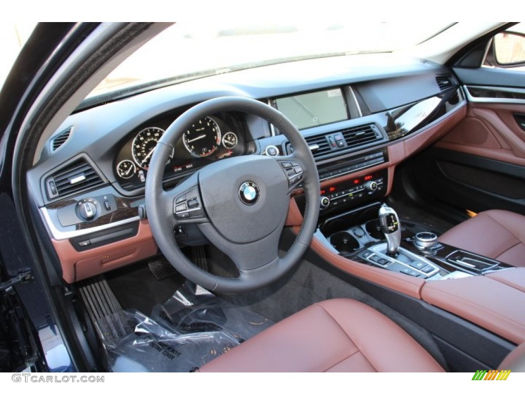 Cinnamon Brown Interior 2014 BMW 5 Series 528i xDrive Sedan Photo #91578947