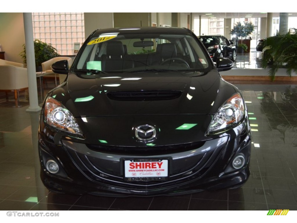 2012 MAZDA3 MAZDASPEED3 - Black Mica / MAZDASPEED Black/Red photo #2