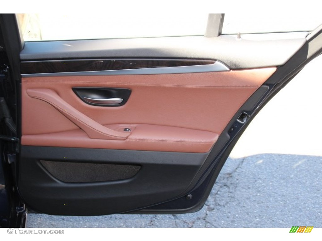 2014 BMW 5 Series 528i xDrive Sedan Cinnamon Brown Door Panel Photo #91579160