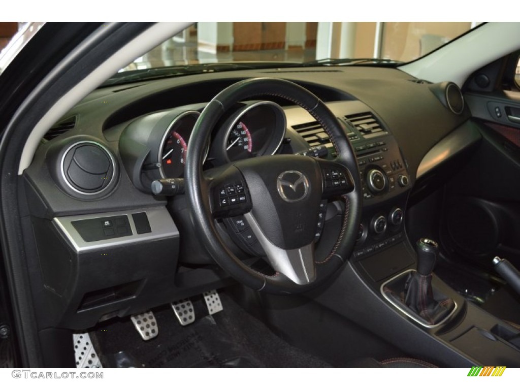 2012 MAZDA3 MAZDASPEED3 - Black Mica / MAZDASPEED Black/Red photo #16