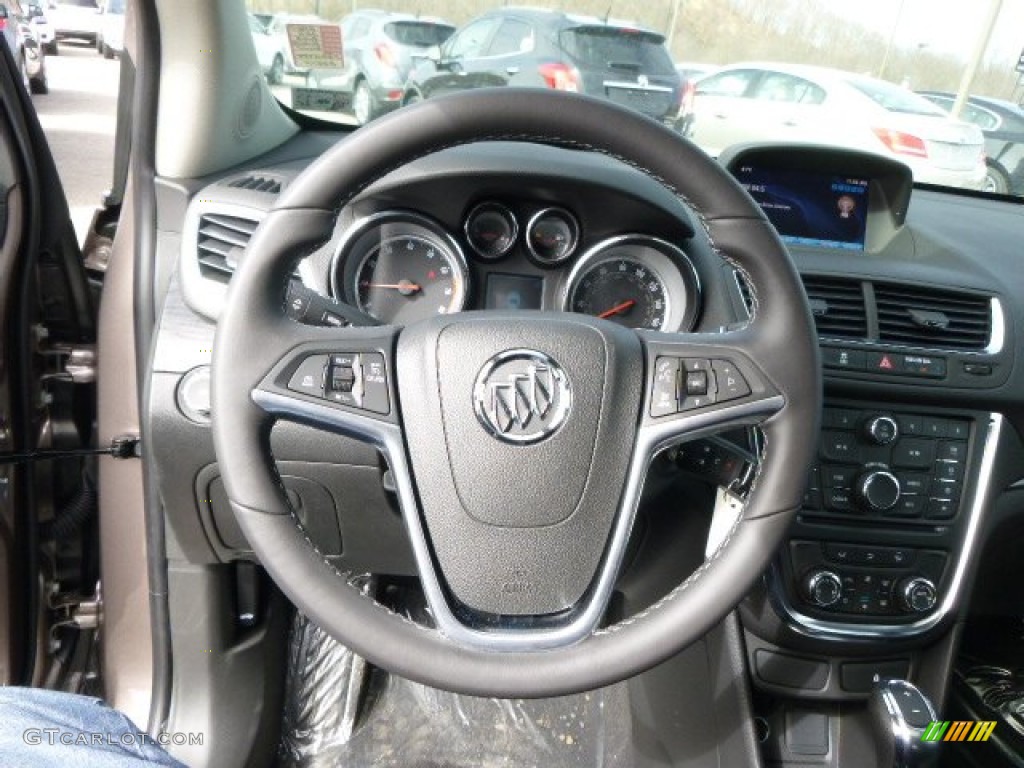 2014 Buick Encore Convenience AWD Ebony Steering Wheel Photo #91579415