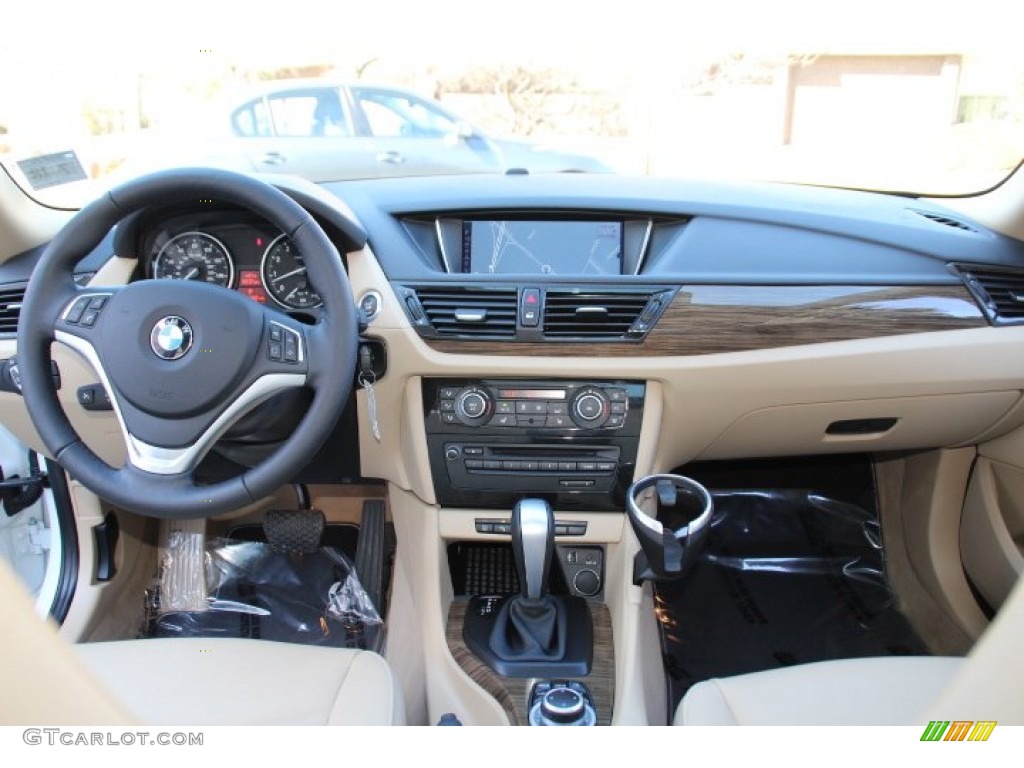 2014 BMW X1 xDrive35i Sand Beige Dashboard Photo #91579544