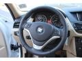 Sand Beige 2014 BMW X1 xDrive35i Steering Wheel