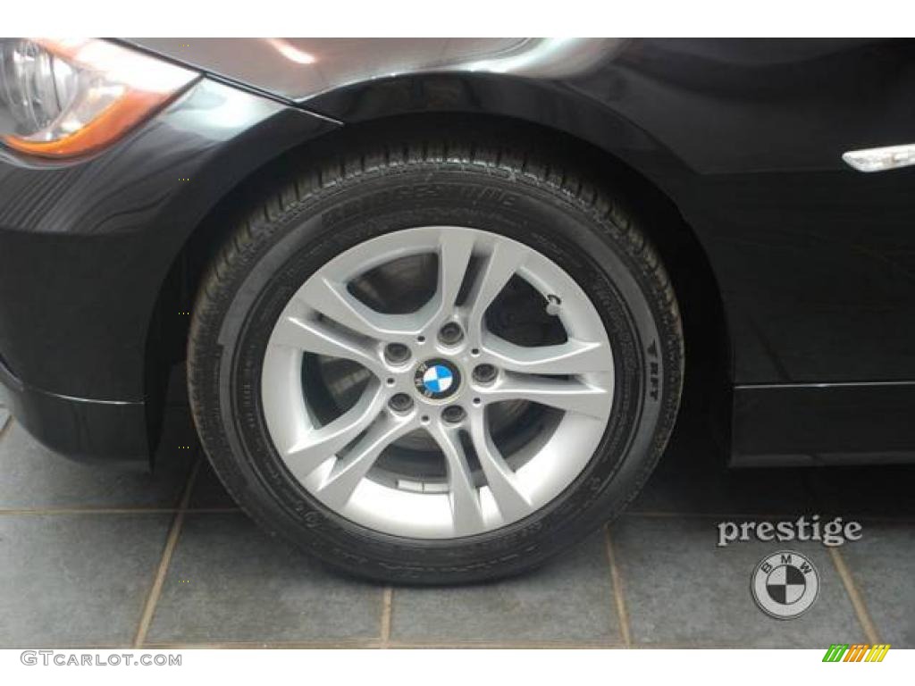 2008 3 Series 328xi Sedan - Jet Black / Black photo #8